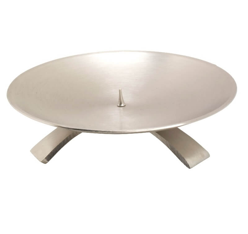 Kerzenständer / Dreifußleuchter Ø Innen = 13 cm silberoptik matt mit Dorn Für ihre Kerze ist ein Kerzenständer / Dreifußleuchter Ø Innen = 13 cm silberoptik matt mit kleinen Dorn optimal.