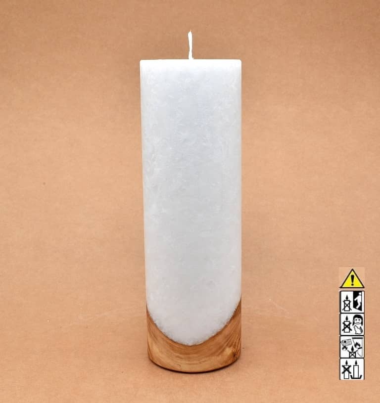 Hochzeitskerze, Kerze mit Holzeinsatz, Teelicht rund, Stearin, im Kerzen online Shop für Hochzeiten bestellen, günstig kaufen.