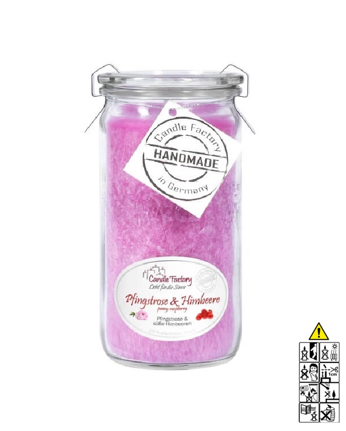 Hochwertige Duftkerze von Candle Factory Pfingstrose Himbeere Mini Jumbo im Glas g?nstig in Kerzen Online Shop kaufen. Duftkerzen im Glas. Geschenkidee Pfingstrose Himbeere Mini Jumbo im Glas