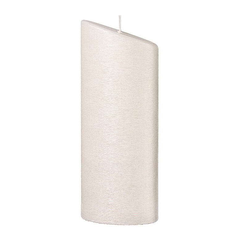 Mit hochwertigen Kerzenrohling Ellipse abgeschrägt 230 x 90 x 55 mm Perlmutt weiß gebürstet bastelt macht Freude.