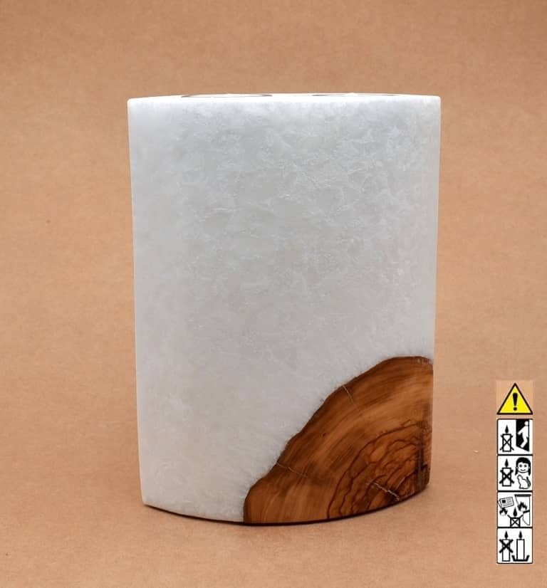 Kerze mit Holzelement, Individuelle, persönliche Hochzeitskerze  Holzkerze, Rund Stearinoptik, Hochzeitskerze mit Teelicht im Kerzen online Shop für Hochzeiten bestellen, günstig kaufen.