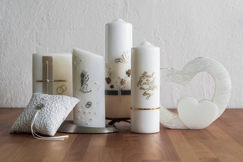 Individuelle Hochzeitskerze Hochwertige individuelle Hochzeitskerze