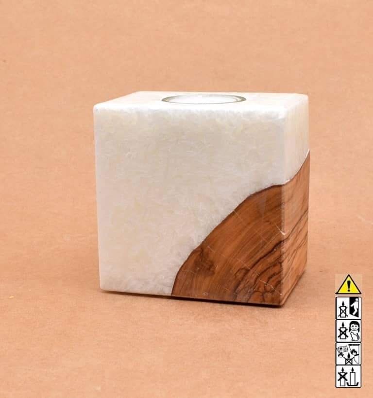 Hochzeitskerze, Kerze mit Holzeinsatz, Teelicht rund, Stearin, im Kerzen online Shop für Hochzeiten bestellen, günstig kaufen.