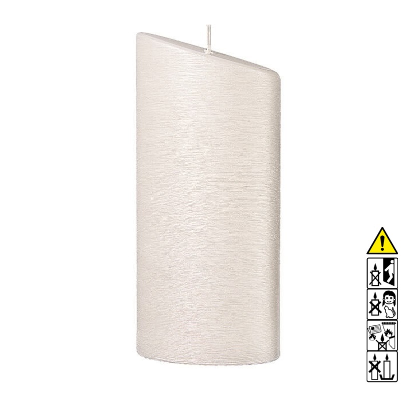 Mit hochwertigen Kerzenrohling Ellipse abgeschrägt 220 x 135 x 85 mm Perlmutt weiß bastelt macht Freude.