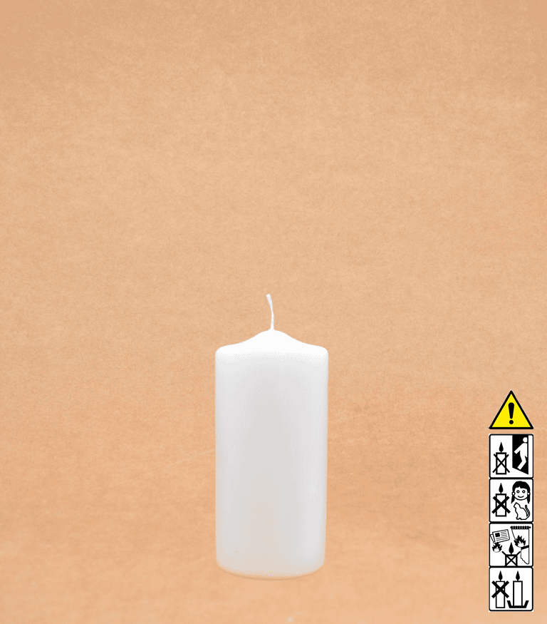 Kerzenrohling Spitzkopfkerze 150 x 70 mm getaucht weiß Kerzenrohling Spitzkopfkerze 150 x 70 mm getaucht weiß