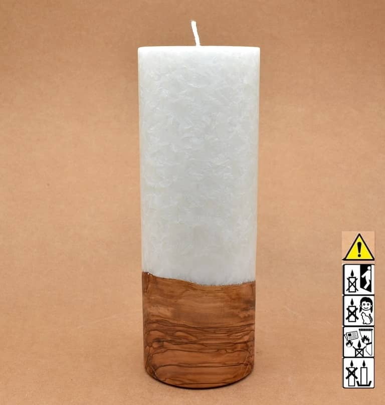 Hochzeitskerze, Kerze mit Holzeinsatz, Teelicht rund, Stearin, im Kerzen online Shop für Hochzeiten bestellen, günstig kaufen.