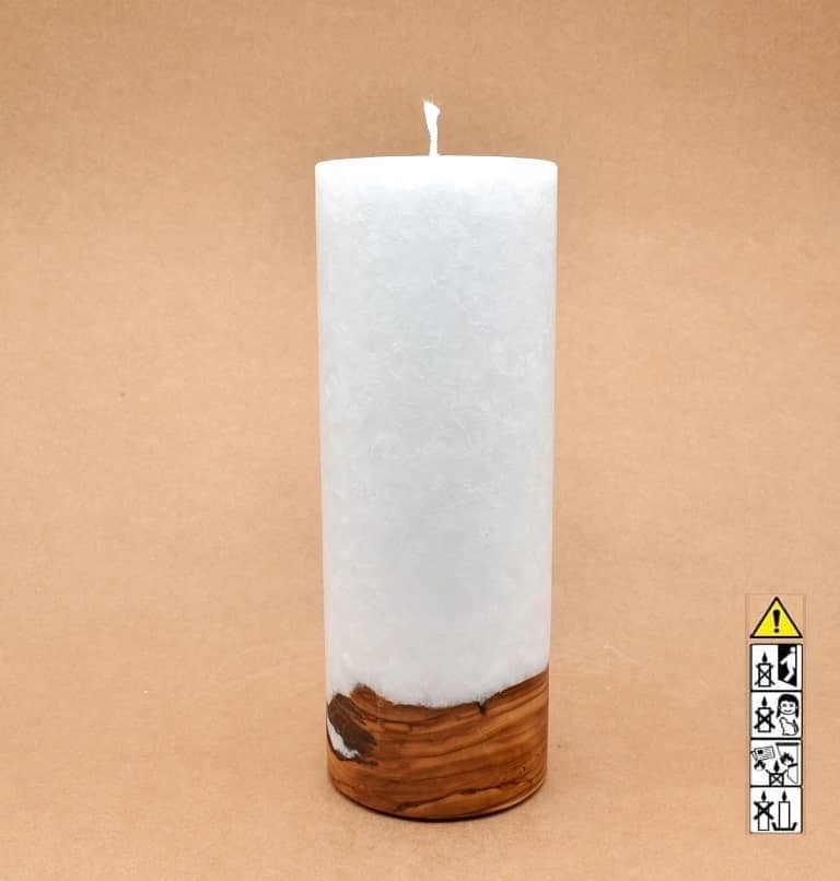Hochzeitskerze, Kerze mit Holzeinsatz, Teelicht rund, Stearin, im Kerzen online Shop für Hochzeiten bestellen, günstig kaufen.