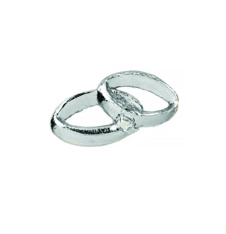 Verzierornament Verzierwachs online bestellen Ehering mit Stein Silber 35 x 18 mm