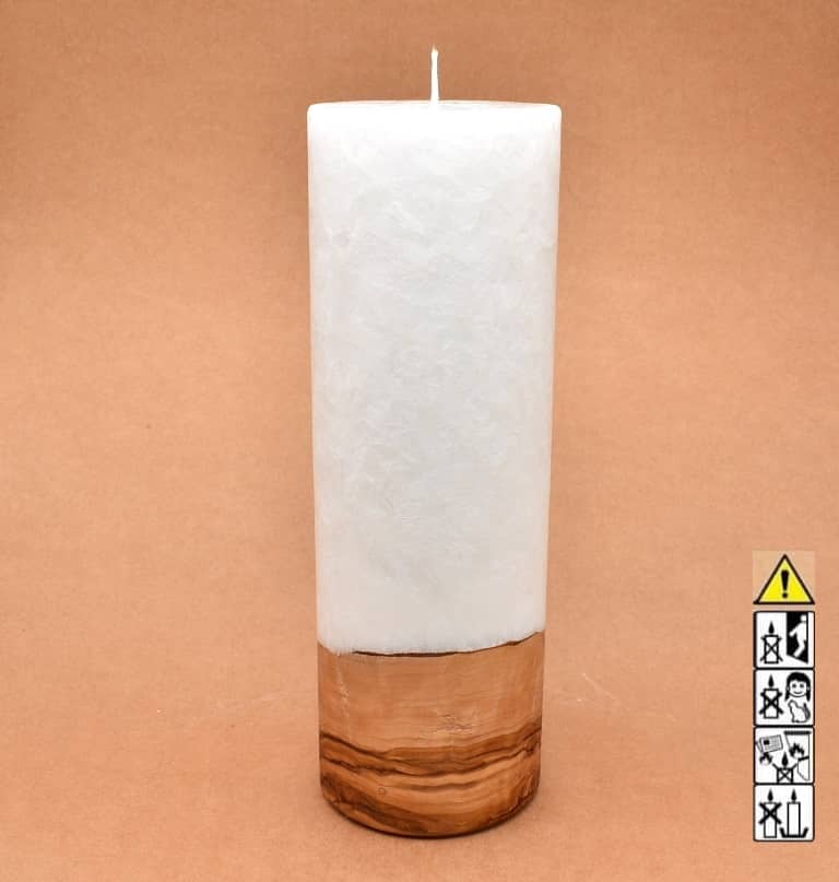 Hochzeitskerze, Kerze mit Holzeinsatz, Teelicht rund, Stearin, im Kerzen online Shop für Hochzeiten bestellen, günstig kaufen.