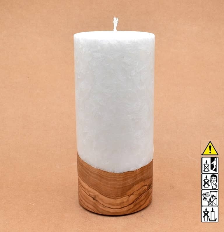 Hochzeitskerze, Kerze mit Holzeinsatz, Teelicht rund, Stearin, im Kerzen online Shop für Hochzeiten bestellen, günstig kaufen.