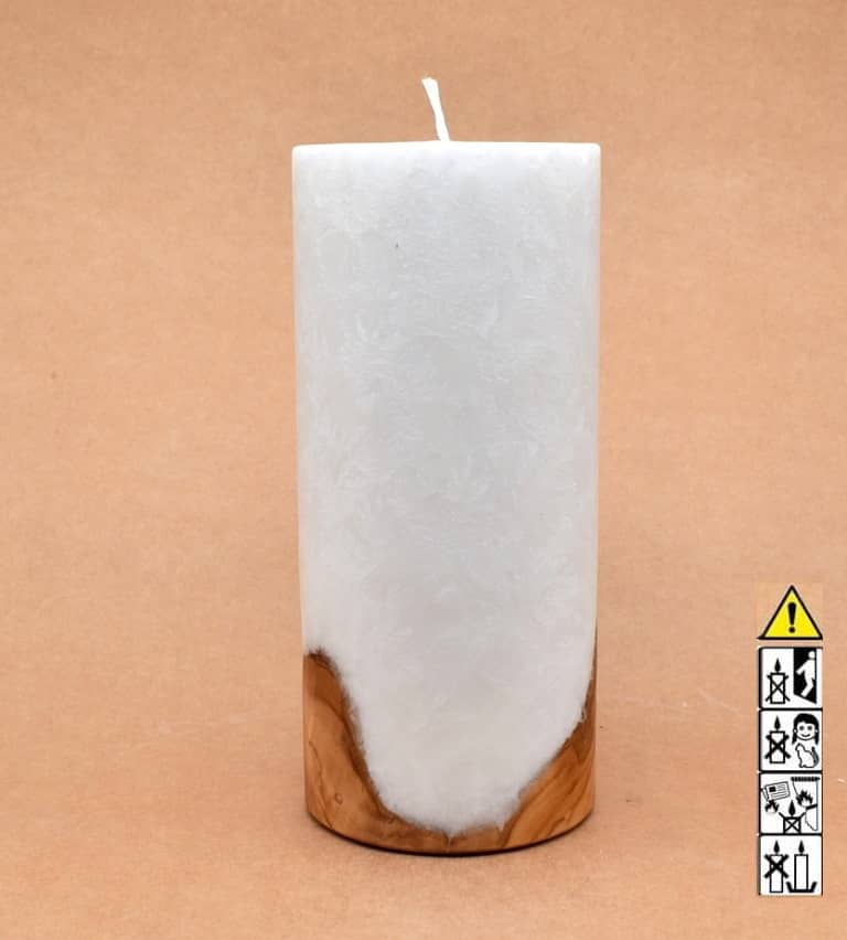 Hochzeitskerze, Kerze mit Holzeinsatz, Teelicht rund, Stearin, im Kerzen online Shop für Hochzeiten bestellen, günstig kaufen.