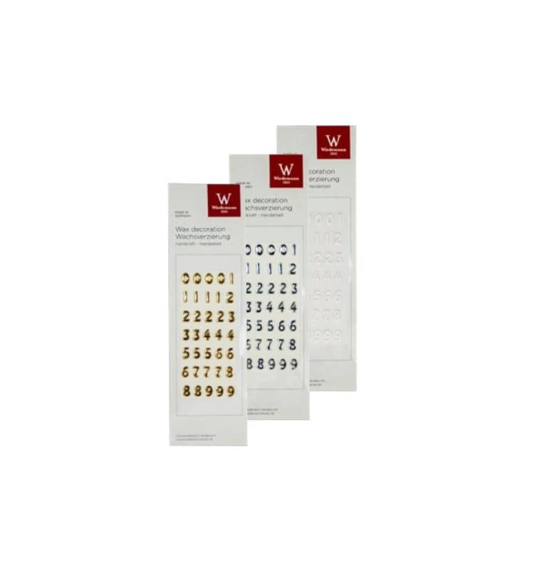 Verzierornament Verzierwachs Zahlen 0-9 (Basic) Gold 8 mm Verzierornament Verzierwachs online bestellenZahlen 0-9 (Basic) Gold 8 mm