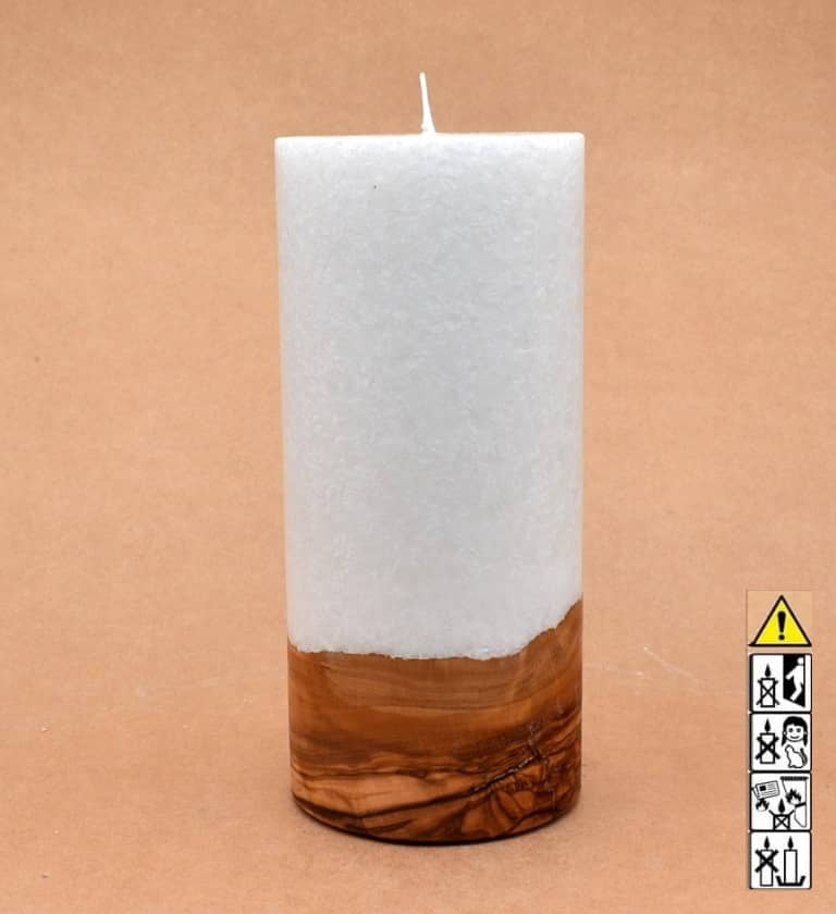 Hochzeitskerze, Kerze mit Holzeinsatz, Teelicht rund, Stearin, im Kerzen online Shop für Hochzeiten bestellen, günstig kaufen.