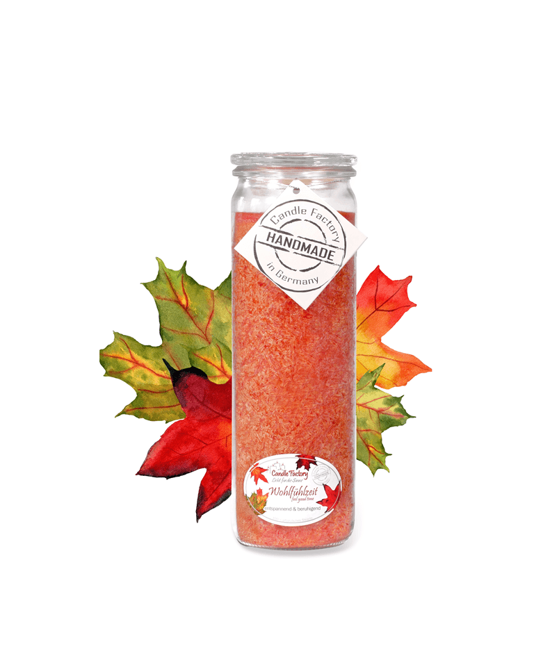Wohlfühlzeit - Big Jumbo Duftkerze im Glas von Candle Factory