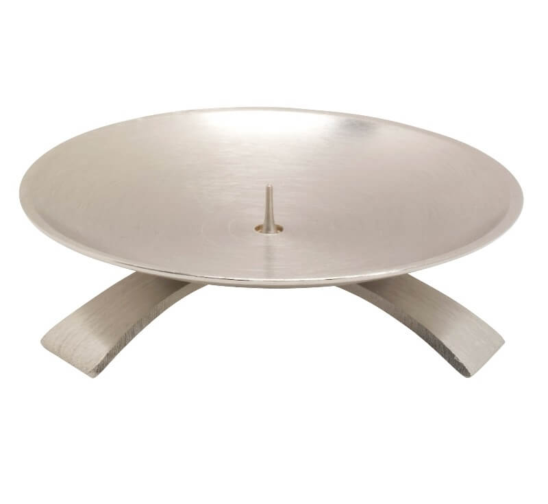 Kerzenständer / Dreifußleuchter Ø Innen = 11,5 cm silberoptik matt mit Dorn Für ihre Kerze ist ein Kerzenständer / Dreifußleuchter Ø Innen = 11,5 cm silberoptik matt mit kleinen Dorn optimal.