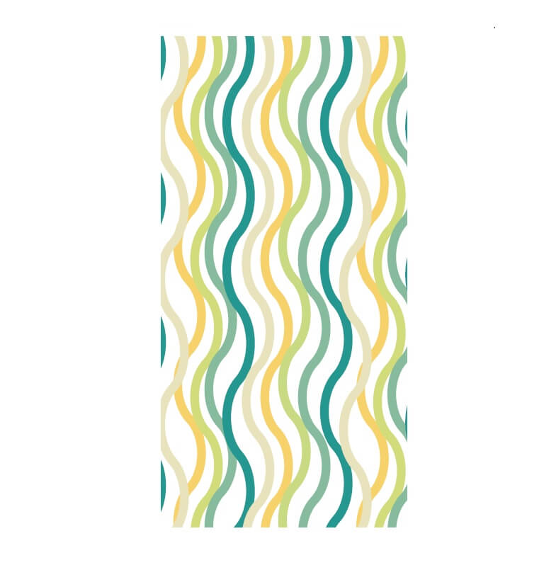 Verzierwachsplatten "2.8-3526 Drucke" Wellen wild Grün - Gelb