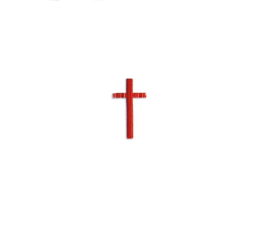 Verzierornament Verzierwachs online bestellen Kreuz rot 40 x 22 mm