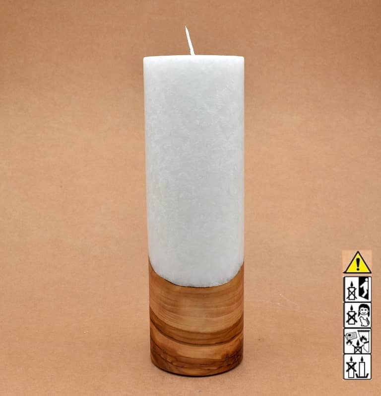 Hochzeitskerze, Kerze mit Holzeinsatz, Teelicht rund, Stearin, im Kerzen online Shop für Hochzeiten bestellen, günstig kaufen.