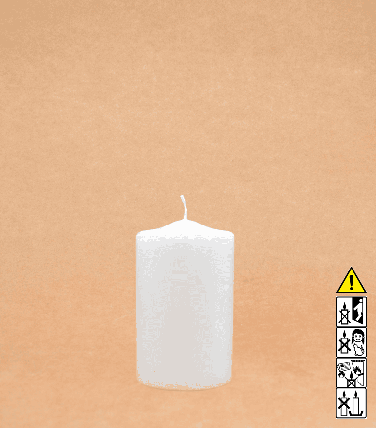 Kerzenrohling Spitzkopfkerze 150 x 90 mm getaucht weiß