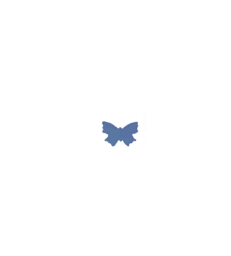 Verzierornament Schmetterling klein ca. 13 x 8 mm Farbe: lavendel