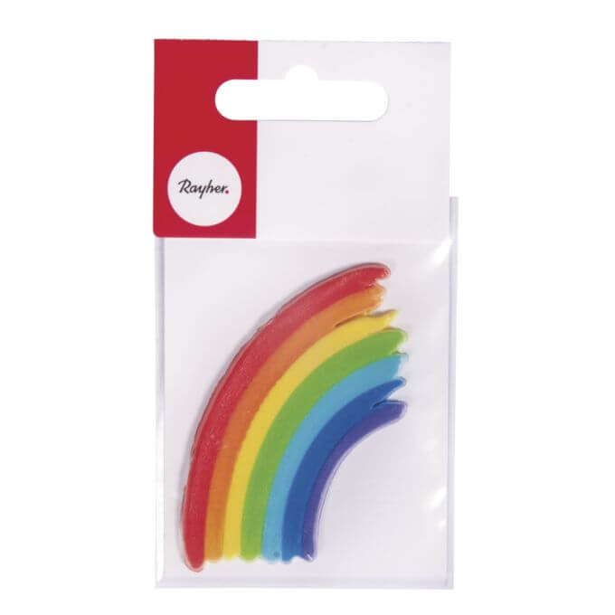 Verzierwachs: Regenbogen, 4,5x6,5 cm  SB-Btl. 1 Stück