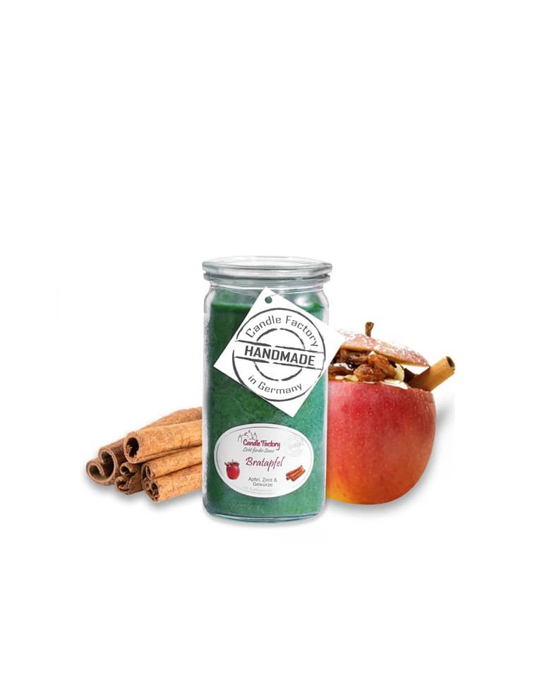 Hochwertige Duftkerze von Candle Factory Bratapfel Mini Jumbo im Glas g?nstig in Kerzen Online Shop kaufen. Duftkerzen im Glas. Geschenkidee Bratapfel Mini Jumbo im Glas