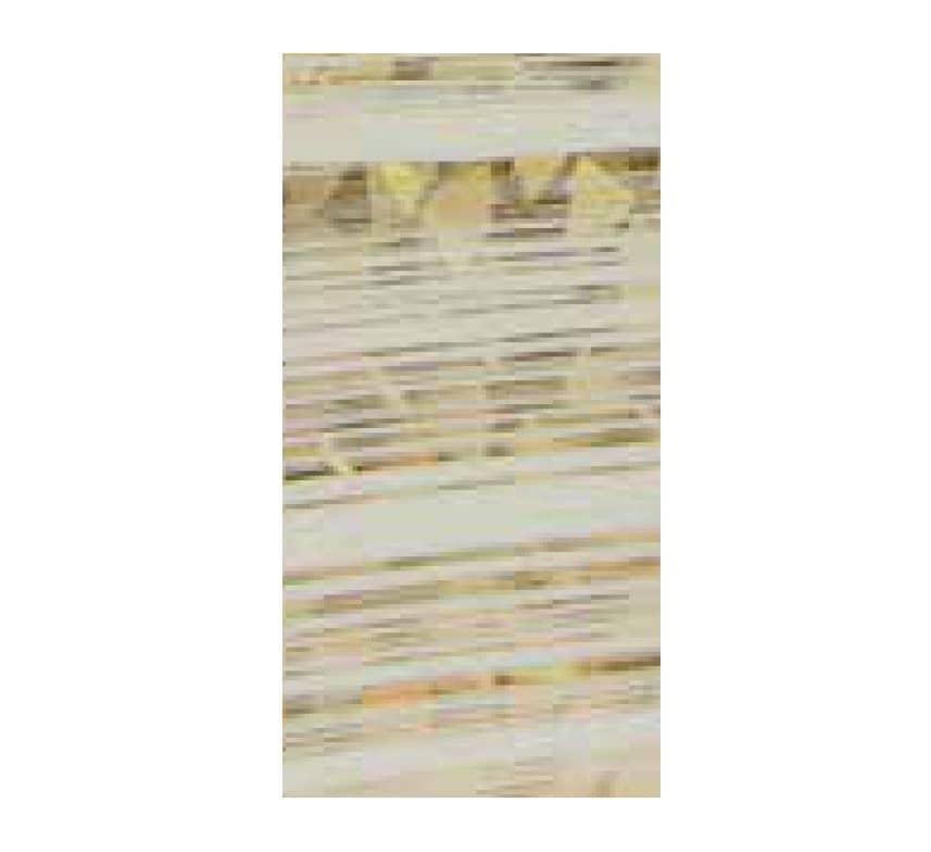 Verzierwachsplatten "2.9-942-11 geprägt" Elfenbein Streifen auf holographisch gold