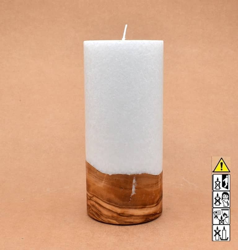 Hochzeitskerze, Kerze mit Holzeinsatz, Teelicht rund, Stearin, im Kerzen online Shop für Hochzeiten bestellen, günstig kaufen.