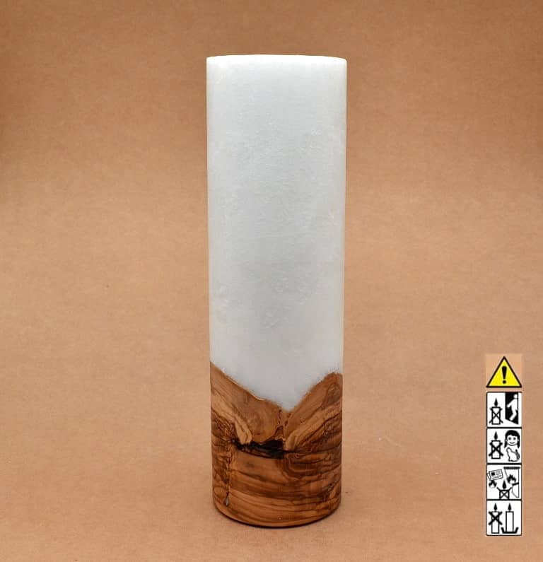 Hochzeitskerze, Kerze mit Holzeinsatz, Teelicht rund, Stearin, im Kerzen online Shop für Hochzeiten bestellen, günstig kaufen.