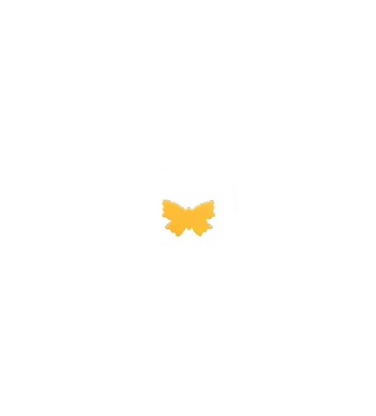 Verzierornament Schmetterling klein ca. 13 x 8 mm Farbe: gelb