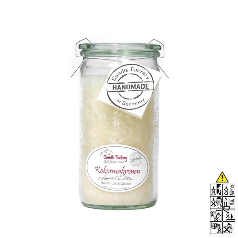 Hochwertige Duftkerze von Candle Factory Baby Jumbo Kokosmakronen g?nstig in Kerzen Online Shop kaufen. Duftkerzen im Glas. Geschenkidee Baby Jumbo Kokosmakronen