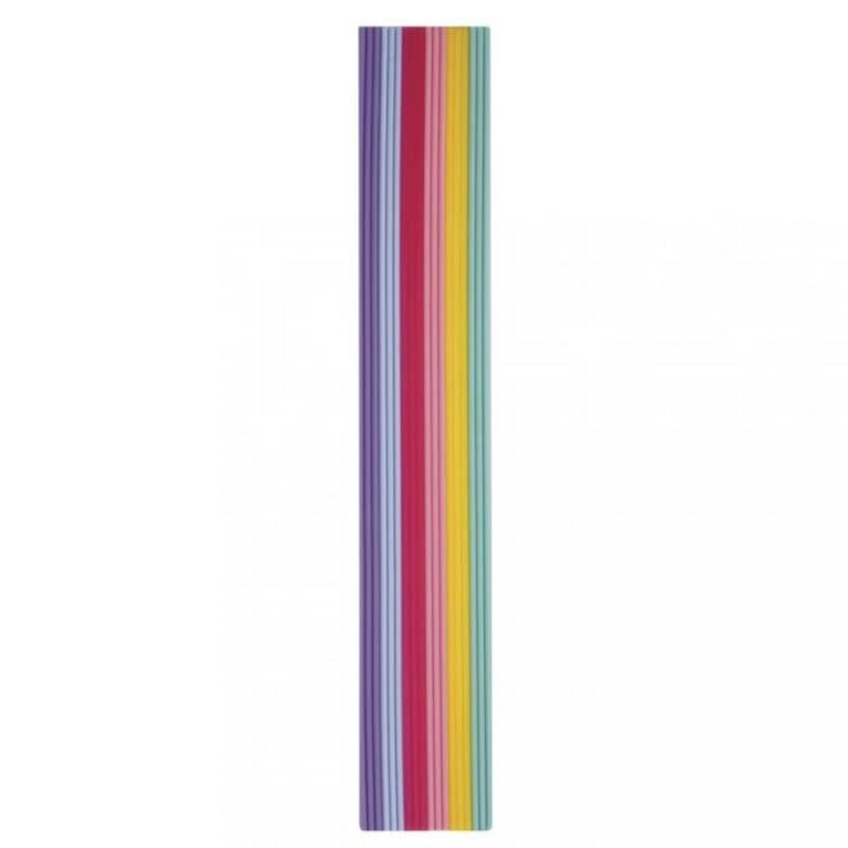 Verzierwachs Rundstreifen 3 mm Regenbogen (14 Stück L=230mm) Basteln mit Verzierwachs Rundstreifen 3 mm Regenbogen (14 Stück L=230mm)