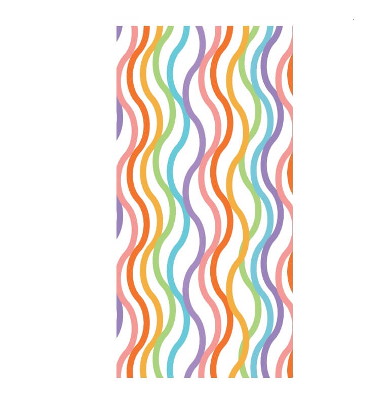 Verzierwachsplatten "2.8-3527 Drucke" Wellen wild Bunt