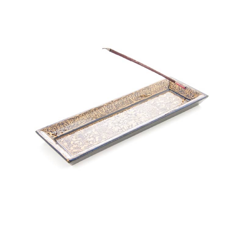 Goldblatt - Halter aus Pappmasche rechteckig Braun/Gold Goldblatt - Halter aus Pappmasche rechteckig Braun/Gold