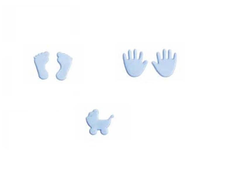 Verzierornament Verzierwachs Set Baby (Füße, Hände, Kinderwagen blau) Verzierornament Verzierwachs online bestellen Set Baby (Füße, Hände, Kinderwagen blau)