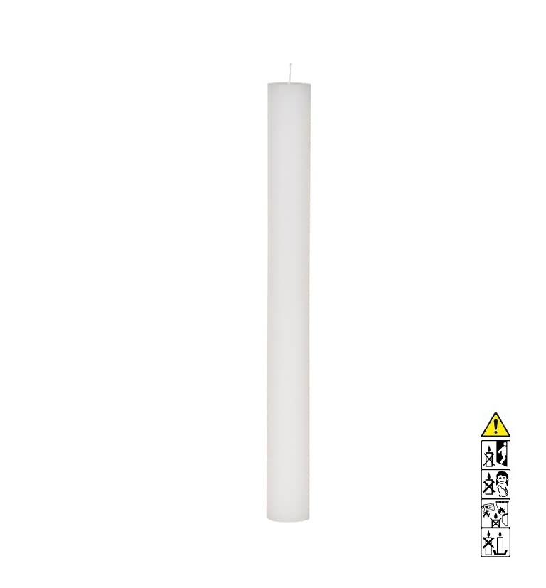 Stumpenkerze rustica 400 x 40 mm Weiss