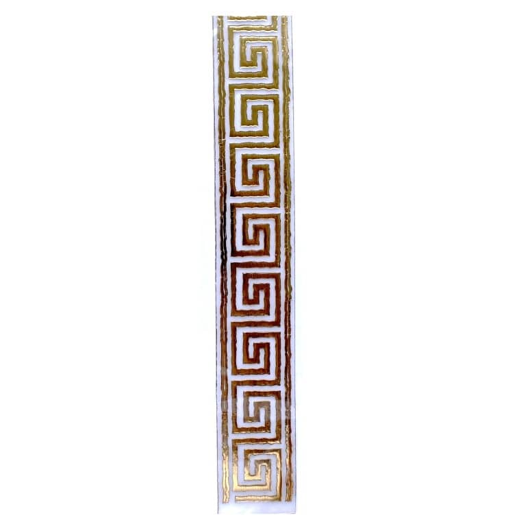 Verzierwachs Mäander Gold auf transparent (ca. 40x240mm) Verzierwachs Mäander Gold auf transparent (ca. 40x240mm)