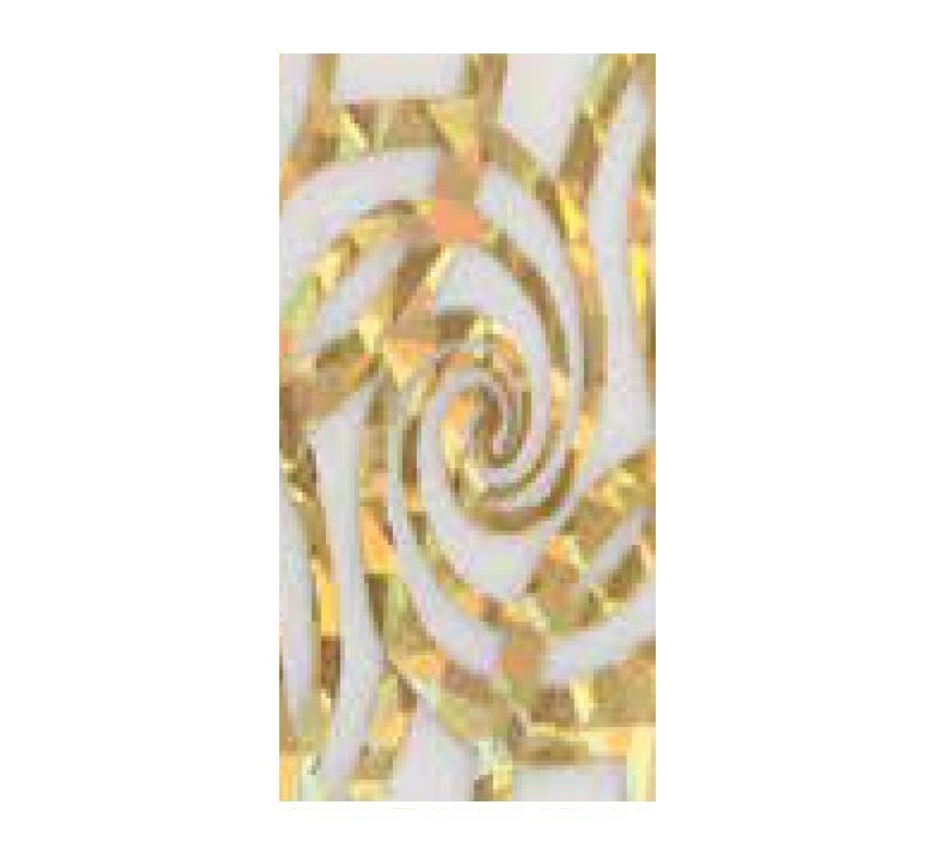 Verzierwachsplatten "2.9-12-105-00 geprägt" gold auf transparent Verzierwachsplatten "2.9-12-105-00 geprägt" gold auf transparent