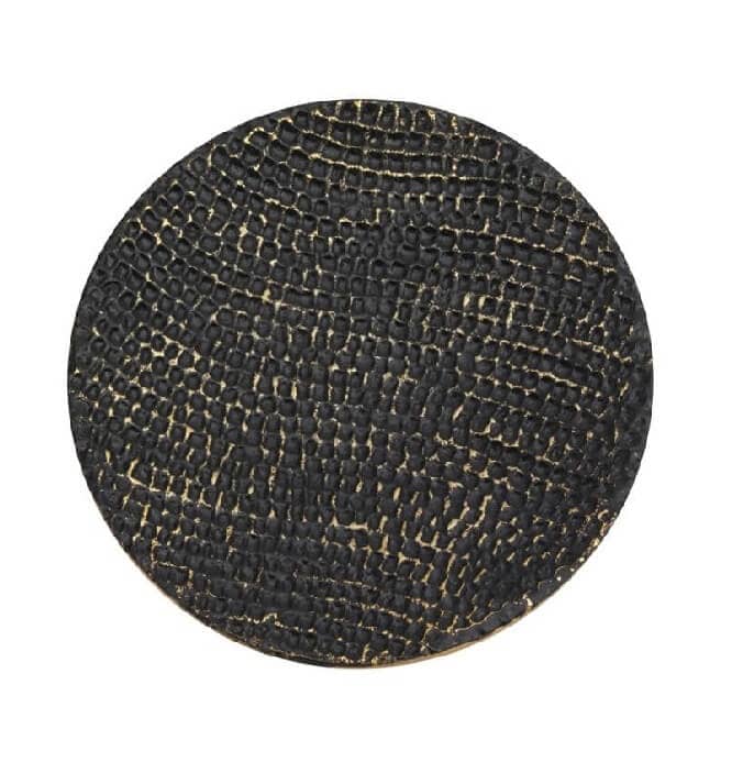 Kerzenteller / Kerzenhalter Ø =12 cm schwarz / goldoptik (Alu) Kerzenteller oder Kerzenhalter kaufen für Ø =12 cm schwarz / goldoptik (Alu)  optimal.