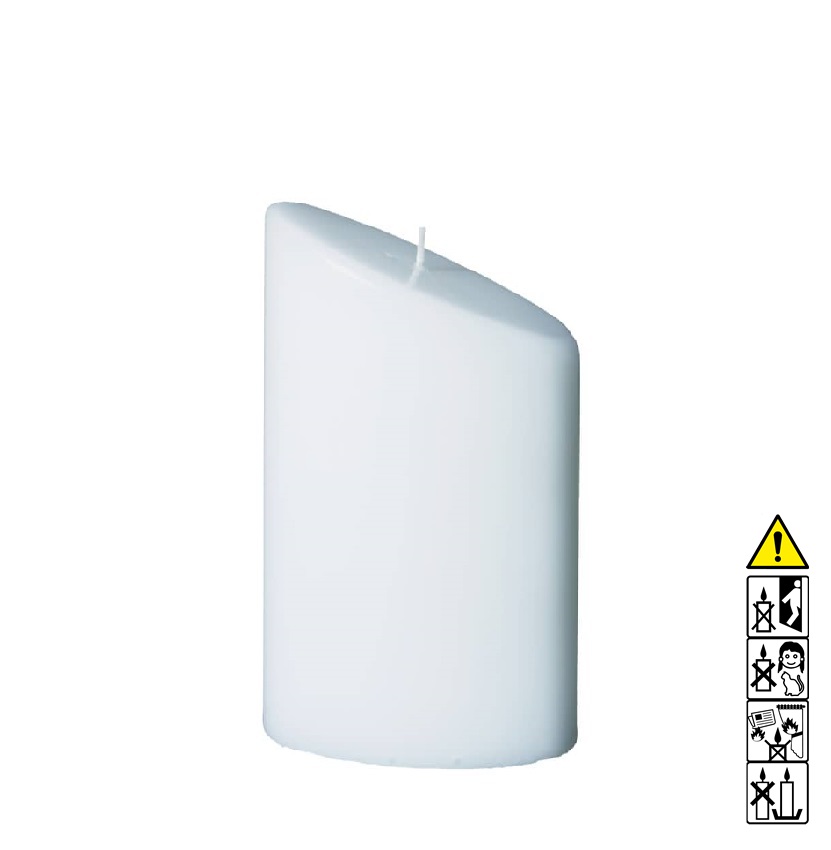 Kerzenrohling Ellipse abgeschrägt 125 x 90 x 55 mm getaucht weiß Mit hochwertigen Kerzenrohling Ellipse abgeschrägt 125 x 90 x 55 mm getaucht weiß bastelt macht Freude.