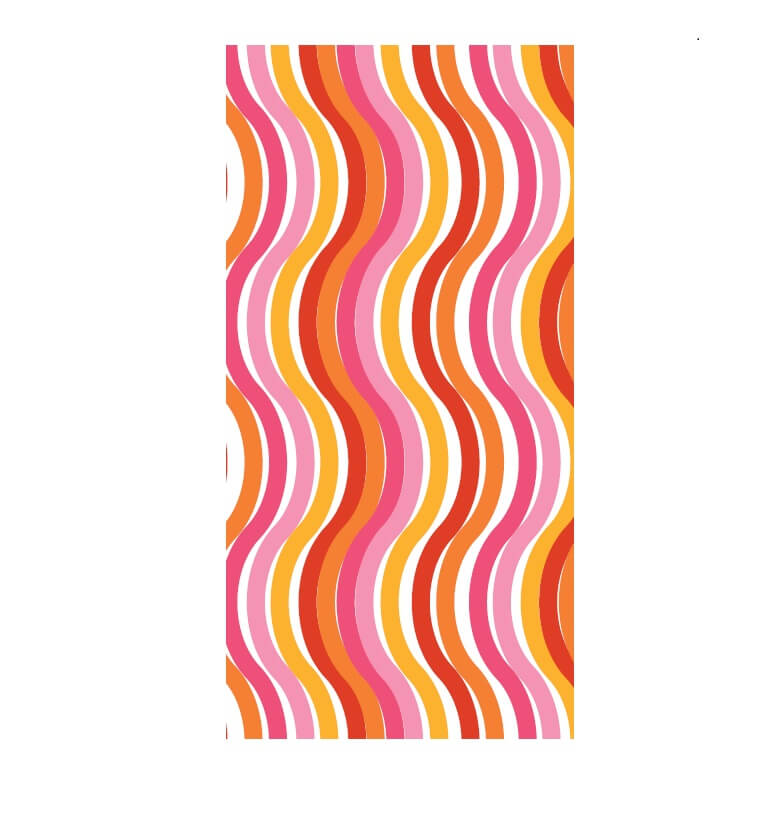 Verzierwachsplatten "2.8-3518 Drucke" Wellen dick Orange - Rosa