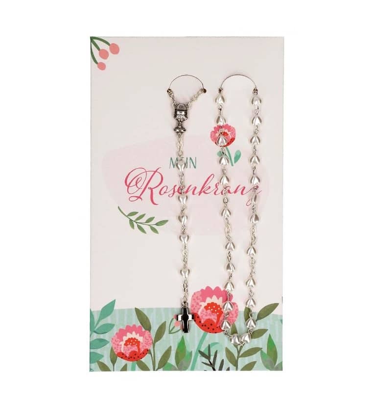 Mein Rosenkranz mit Glasperlen zur Erstkommunion Mein Rosenkranz mit Glasperlen zur Erstkommunion