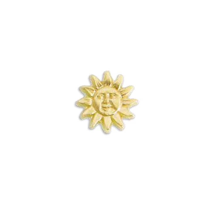Verzierornamente Sonne in Gold 30 mm Verzierornamente Sonne in Gold 30 mm