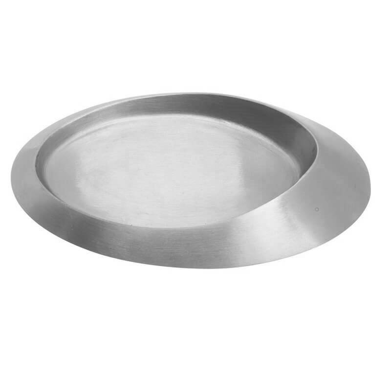 Kerzenteller / Kerzenhalter oval Innen = 13 x 8 cm silberoptik matt Kerzenteller / Kerzenhalter oval Innen = 13 x 8 cm silberoptik matt
