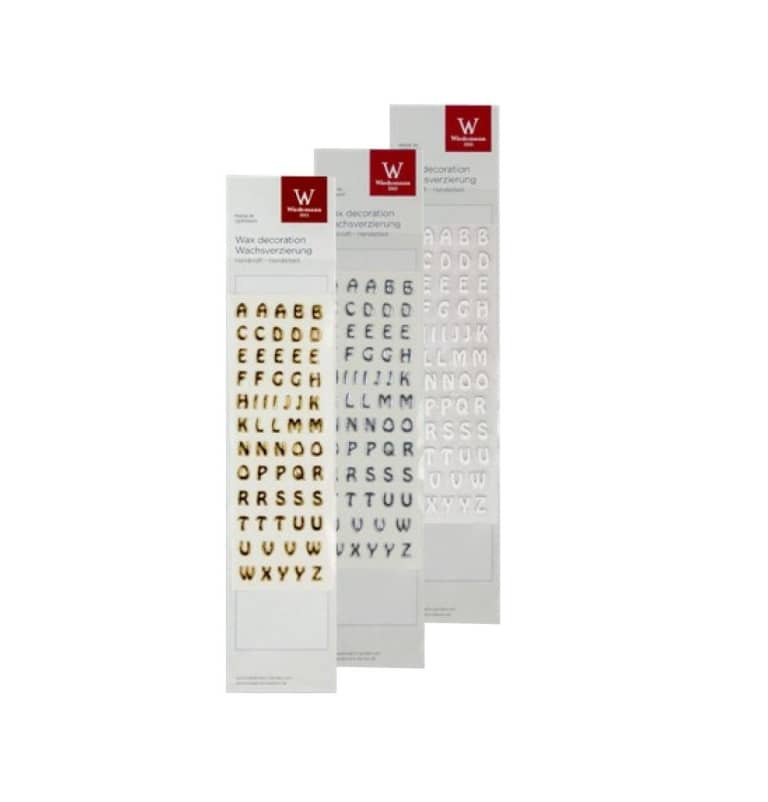 Verzierornament Verzierwachs Buchstaben A-Z (Basic) Gold 8 mm Verzierornament Verzierwachs online bestellenBuchstaben A-Z (Basic) Gold 8 mm
