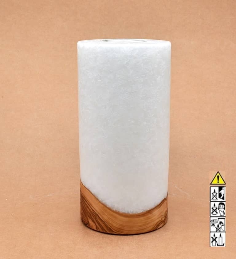 Hochzeitskerze, Kerze mit Holzeinsatz, Teelicht rund, Stearin, mit Individuelle, perönliche Hochzeitskerze  im Kerzen online Shop für Hochzeiten bestellen, günstig kaufen.