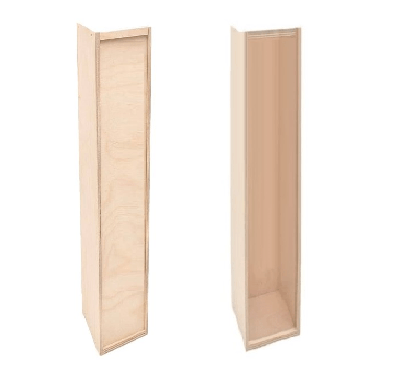 Kerzenbox aus Holz Gr.6 mit Schiebedeckel. Innen = 450 x 48 x 48 mm