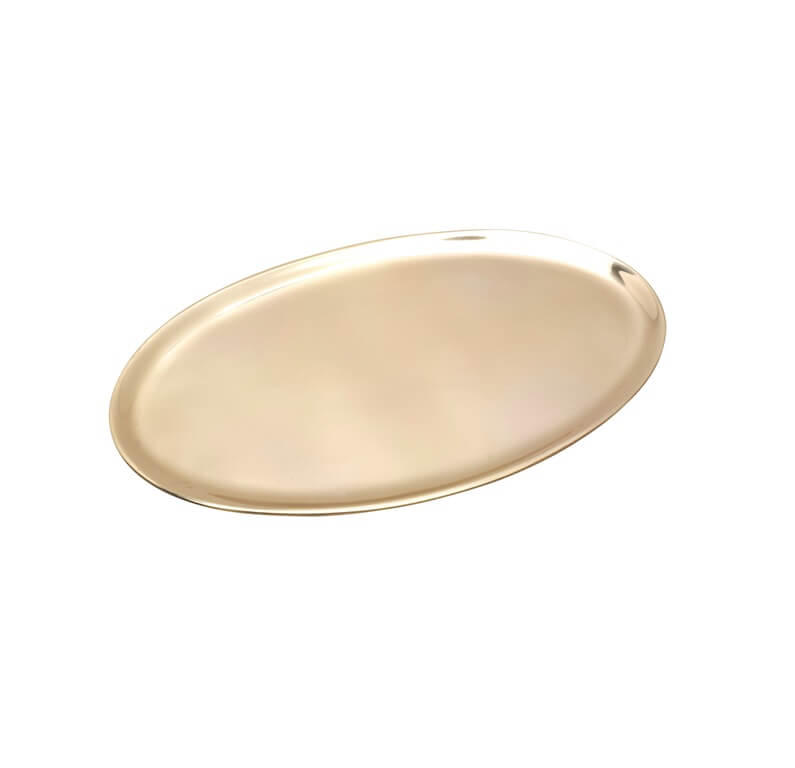 Kerzenteller/ Kerzenständer oval goldoptik poliert, 20 x 11 cm, bequem online kaufen 