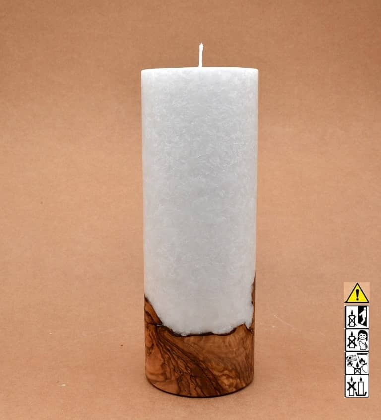 Hochzeitskerze, Kerze mit Holzeinsatz, Teelicht rund, Stearin, im Kerzen online Shop für Hochzeiten bestellen, günstig kaufen.