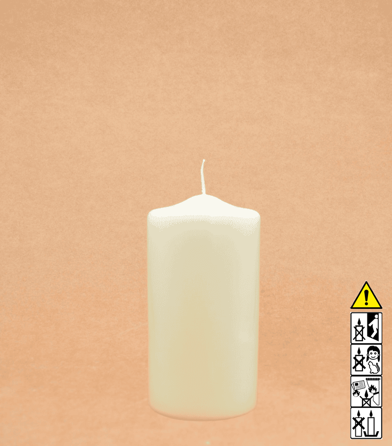 Kerzenrohling Spitzkopfkerze 200 x 100 mm getaucht elfenbein